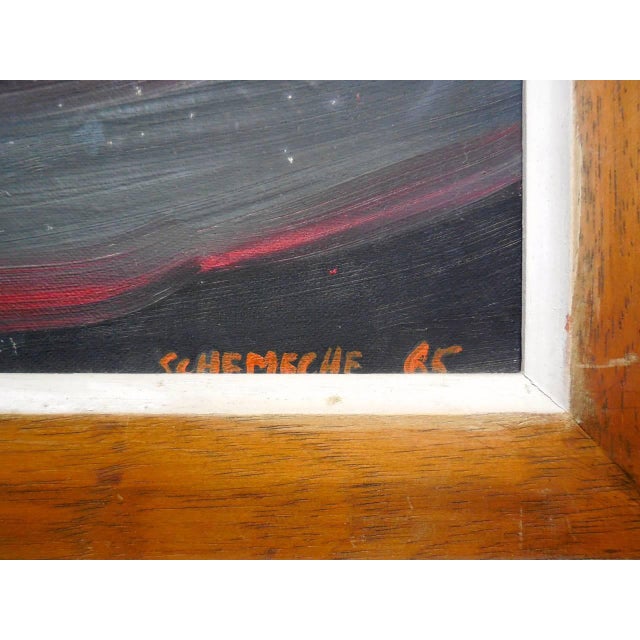 Expressionism George Chemeche, Still Life Tabletop with Fruit, 1965 For Sale - Image 3 of 3