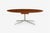 Florence Knoll for Knoll International Oval Desk With Drawer in Walnut 1960 For Sale - Image 4 of 6