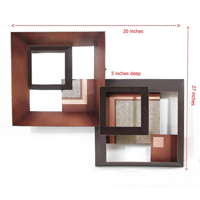 Contemporary Curtis Jeré Artisan House “Perspective” Geometric Metal Wall Sculpture - Unsigned For Sale - Image 3 of 12