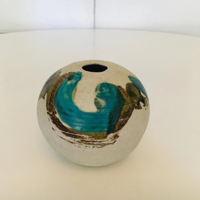 Art Pottery Vase Vessel 1970's Mid Century Modern For Sale In New York - Image 6 of 6