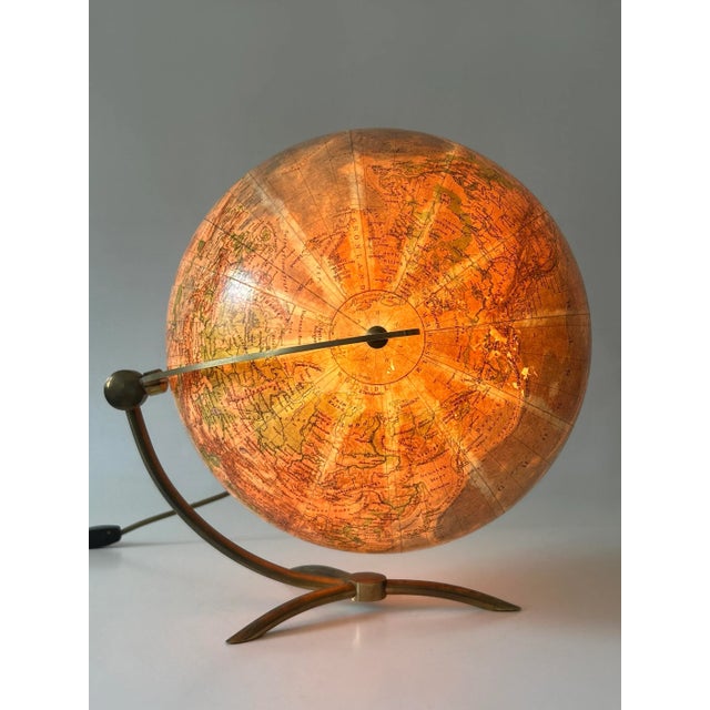 Glass Earth Globe by Paul Oestergaard for Columbus Verlag, 1960s For Sale - Image 11 of 18