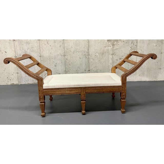 Pair of Mid Century Window Benches, Daybeds, Custom Upholstery, Pillows For Sale - Image 11 of 13