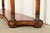 Brown Maitland Smith Style French Empire Burl Wood and Gold Gilt Demilune Console Tables, Pair For Sale - Image 8 of 12