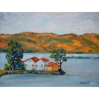Benicia Bay, Contemporary Plein Air Landscape Oil Painting For Sale