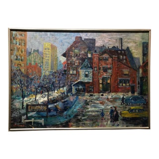 "Hyde Park (Neighborhood) Art Center, Chicago, Il, 1960" Oil Painting by Ruth L. Drucker For Sale