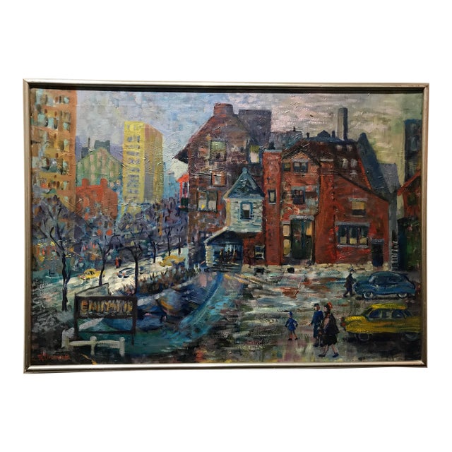 "Hyde Park (Neighborhood) Art Center, Chicago, Il, 1960" Oil Painting by Ruth L. Drucker For Sale