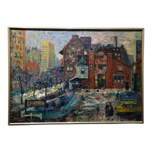 "Hyde Park (Neighborhood) Art Center, Chicago, Il, 1960" Oil Painting by Ruth L. Drucker