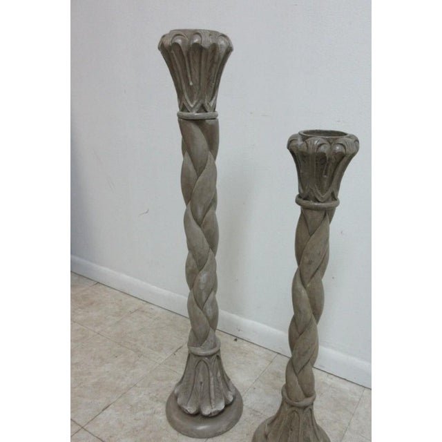 Pair John Richard Corinthian Greek Columns Candle Stand Stick pedestals For Sale In Philadelphia - Image 6 of 10