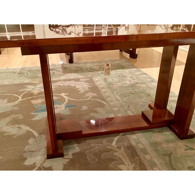 1950s Art Deco Style Mahogany Wood Dining Table / Console For Sale In New York - Image 6 of 12