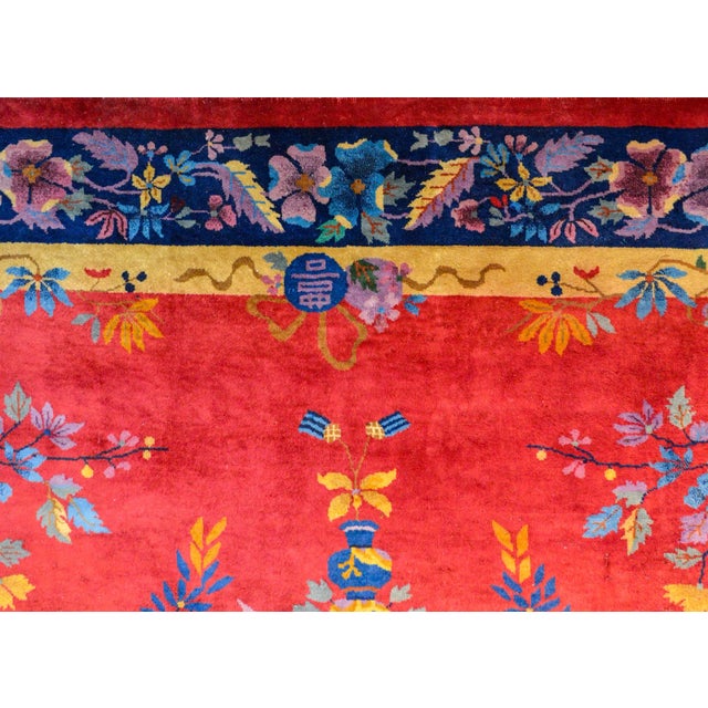 1920s Early 20th Century Chinese Art Deco Rug For Sale - Image 5 of 11