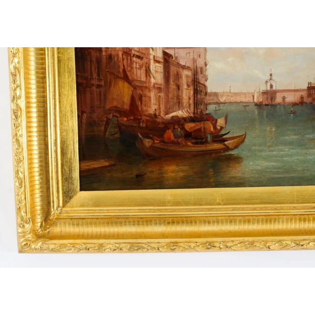 Alfred Pollentine, Grand Canal Venice, 19th Century, Antique Oil Paintings, Framed, Set of 2 For Sale - Image 13 of 18