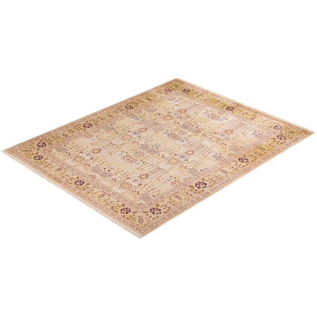 Ivory Mogul Hand Knotted Area Rug, Ivory - 8' x 10' 4" For Sale - Image 8 of 9