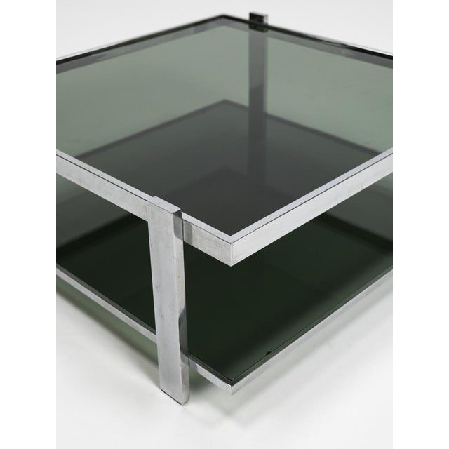 1970s Chrome and Glass Coffee Table, 1970s For Sale - Image 5 of 6