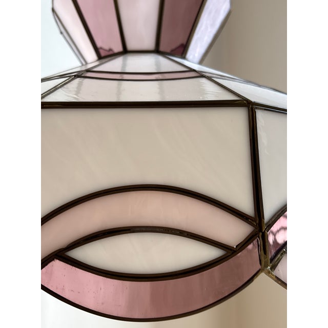 1970s Revival Slag Glass Pendant Light For Sale In Baltimore - Image 6 of 18