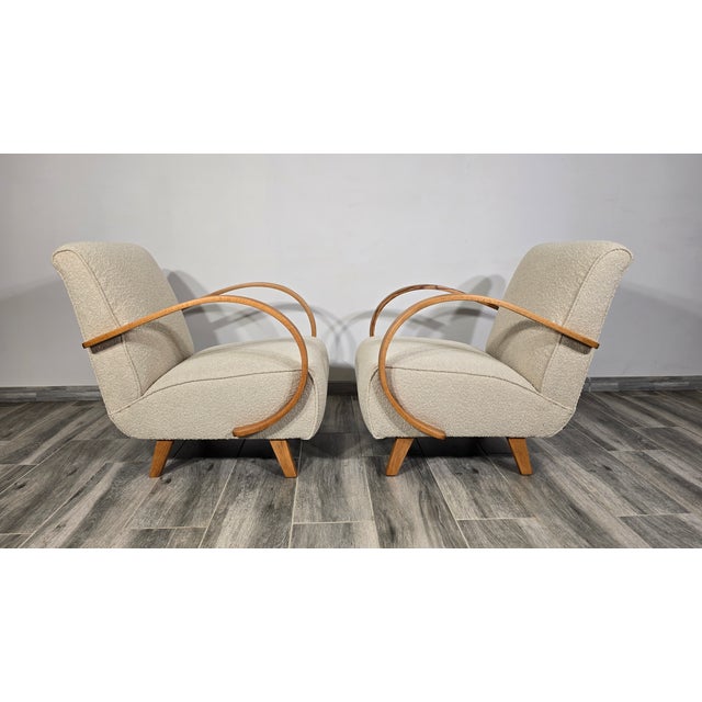Lounge Chairs from Jindrich Halabala, 1940s, Set of 2 For Sale - Image 6 of 9