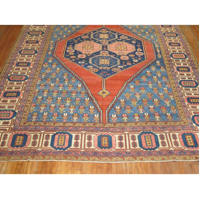Textile 19th Century Zabihi Collection Large Persian Bakshaish Rug - 11'3" x 14'1" For Sale - Image 7 of 12
