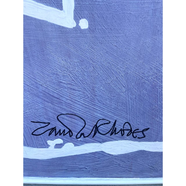 Contemporary Late 20th Century Original XL Purple Star Painting on Board Signed by Zandra Rhodes For Sale - Image 3 of 13