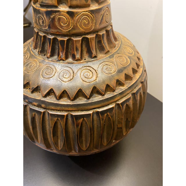 French Ceramic Lamp from Huguette & Marius Bessone, 1950s For Sale - Image 6 of 7