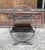 1930s Art Deco Etched Steel and Ebony Glass Two-Tier Side Table For Sale - Image 4 of 9