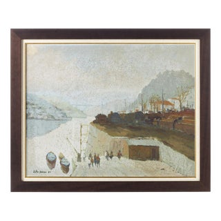 Júlio Amaro, VIew of Porto, 1984, Oil on Canvas For Sale