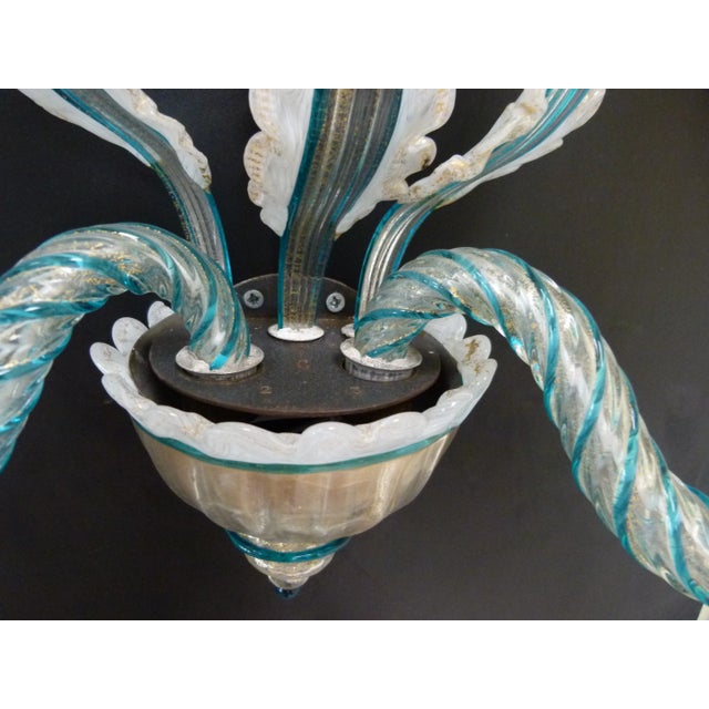 Gold & Green Murano Glass Wall Lights from Avem, 1960s, Set of 2 For Sale - Image 6 of 7