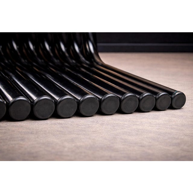 Dining Table in Iron, Chrome, & Glass, Forma, 1970s For Sale - Image 11 of 12