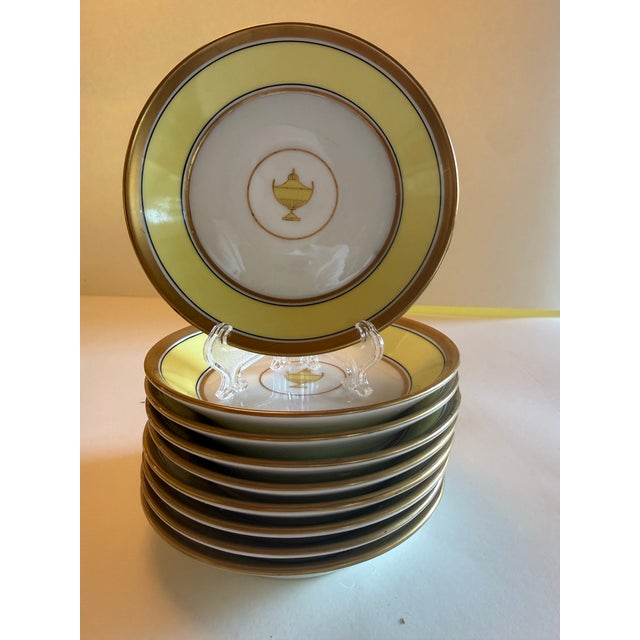 Ceramic Richard Ginori “Impero Yellow” Porcelain Dinner Service for 9 — Neoclassical, Italy (46 Pieces). For Sale - Image 7 of 12