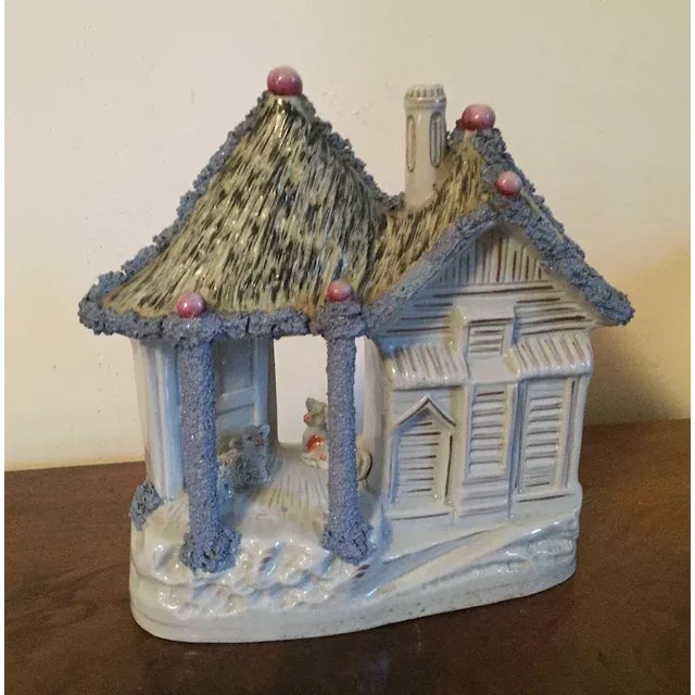 Ceramic Early 19th Century English Staffordshire Pearlware Pottery Sheep Barn & Cottage For Sale - Image 7 of 11