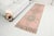 Turkish Low Pile Vintage Pink Runner For Sale - Image 3 of 10