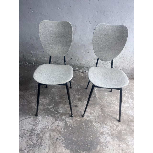 Metal French Dining Chairs by Jacques Hitier, 1950s, Set of 2 For Sale - Image 7 of 10