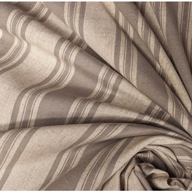 Vintage Ralph Lauren "Cancle" Iron Gray Indoor/Outdoor Striped Fabric- 4.25 Yards For Sale In Los Angeles - Image 6 of 7