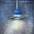 Metal Vintage Blue Pendant Lamp from E.S. Horn, 1980s For Sale - Image 7 of 9