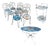 French Garden Table and Chairs, 1950s-1960s, Set of 10 For Sale