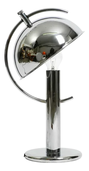 Large Exceptional Chrome Table Lamp by Gebrüder Cosack, 1960s