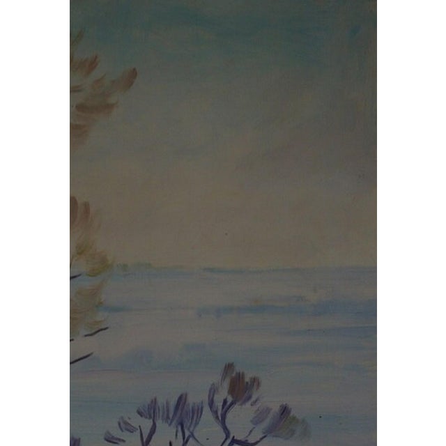 Realism Winter Landscape Painting, Antique Impressionism, Ukrainian Art (1970) 50-35 For Sale - Image 3 of 6