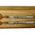 Antique French Bazin &amp; Cie Paris .950 Silver &amp; Natural Horn Salad Serving Spoon &amp; Fork Set Made in France c....