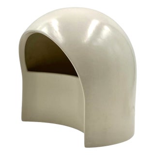Organic White Ceramic Table Lamp, Italy, 1970s For Sale