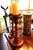 Brown Pair of Large Turned Wood Candlesticks by Theodore Alexander, 17.5" Tall For Sale - Image 8 of 8
