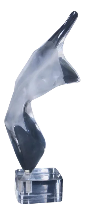 Michael Shacham Lucite Figurative Nude Sculpture