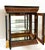 Arts & Crafts A Vintage Style Double Glass Mirrored Burl Curio Inlaid Marquetry Made in Italy For Sale - Image 3 of 11