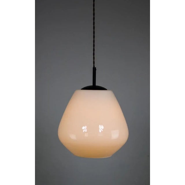Mid-Century Danish Opaline Glass Pendant Lamp For Sale - Image 6 of 13