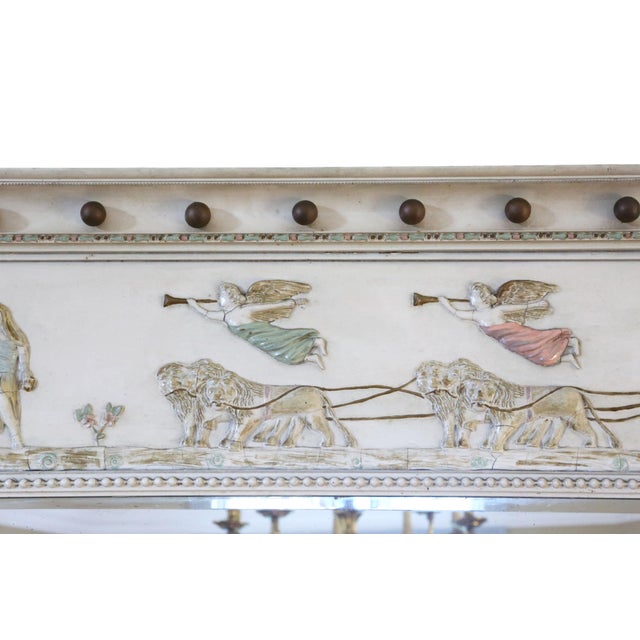 Large Antique Regency Overmantle Wall Mirror, 1800s For Sale - Image 4 of 9
