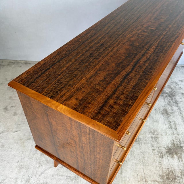Figured Walnut Sideboard by Alfred Cox, 1960s For Sale - Image 12 of 16