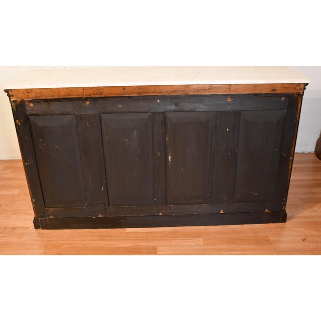 19th Century Antique English Regency Rosewood & Marble Top Credenza / Sideboard For Sale - Image 15 of 18
