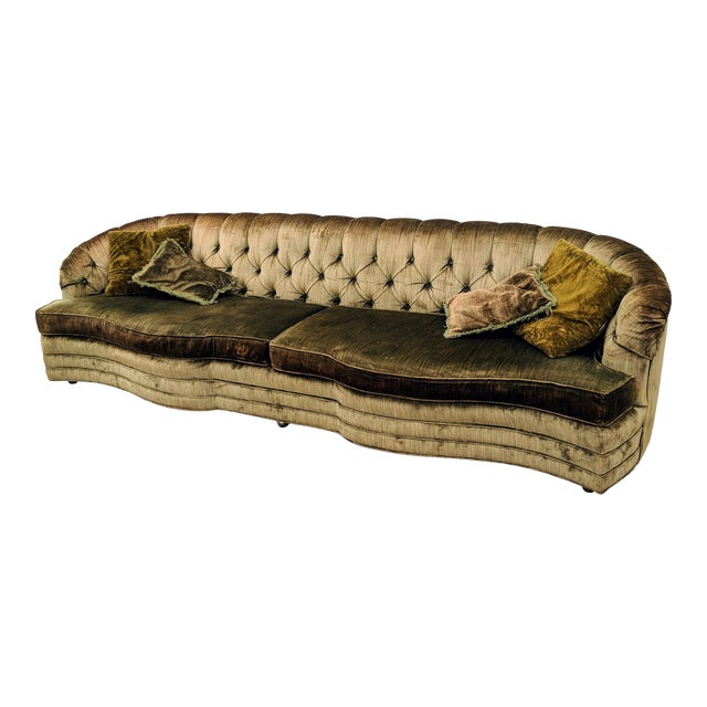 Vintage Mid Century Tufted Velvet Harris Of California Sofa Couch