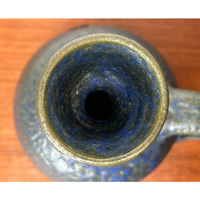 Mid-Century Modern Germany Blue Carafe Vase from Gebr. H.u.G. Claussen, 1960s For Sale - Image 10 of 18