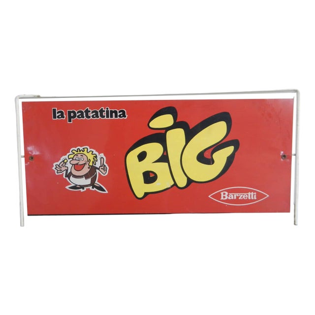 Barzetti Patatina Tin Sign, 1960 For Sale