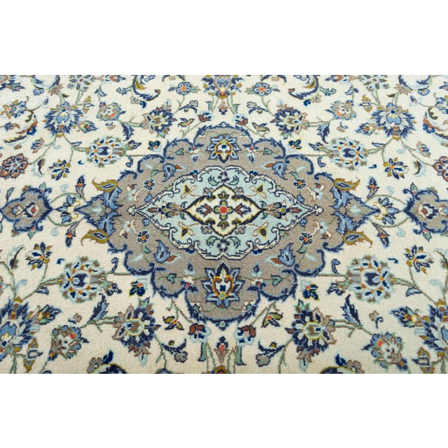 Kashan Cork Oriental Rug in Beige For Sale - Image 6 of 13