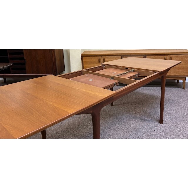 Teak Dining Table by McIntosh Two Butterfly Leaves Mid Century Modern For Sale - Image 9 of 18