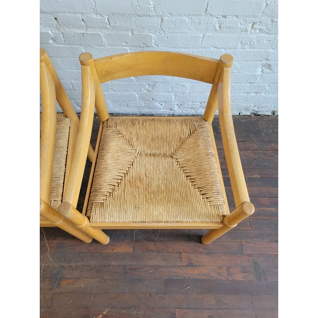 1970s Carimate Chairs Attributed to Vico Magistretti, Set of 4 For Sale - Image 10 of 11